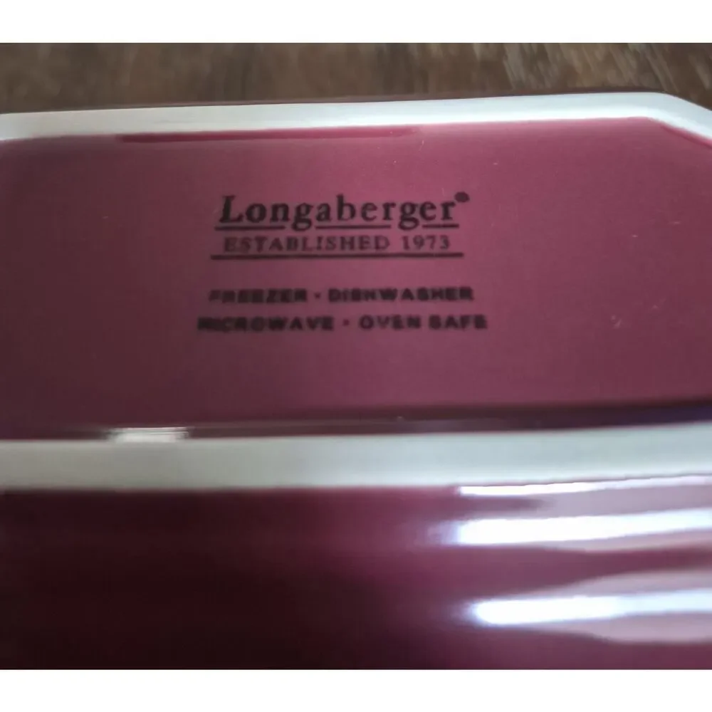 Longaberger Pottery Paprika Mini Small Loaf Bread Pan Woven Traditions